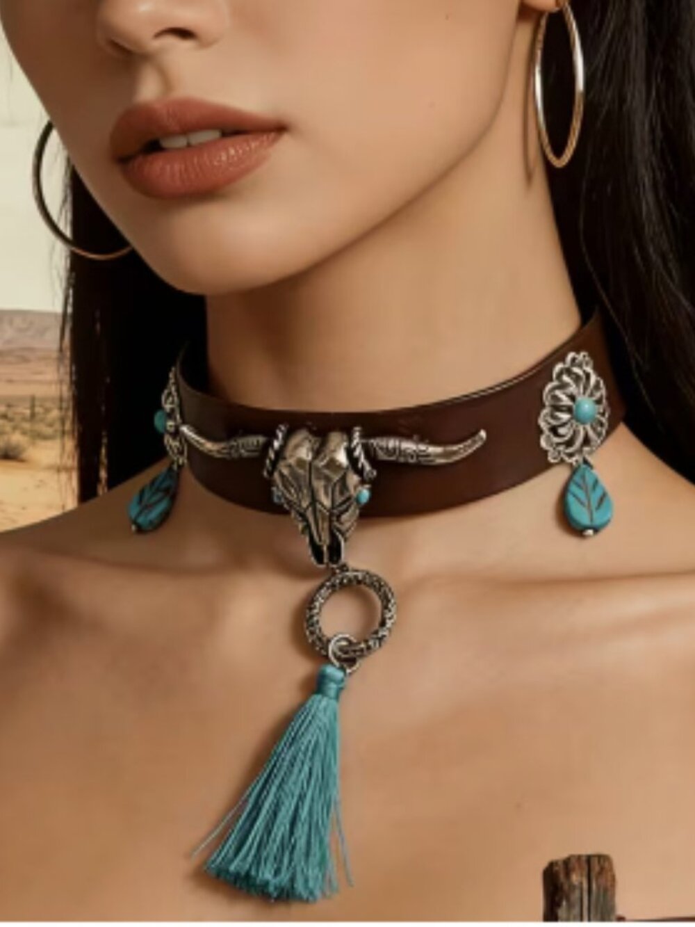 NWT Western Boho Concho Choker
